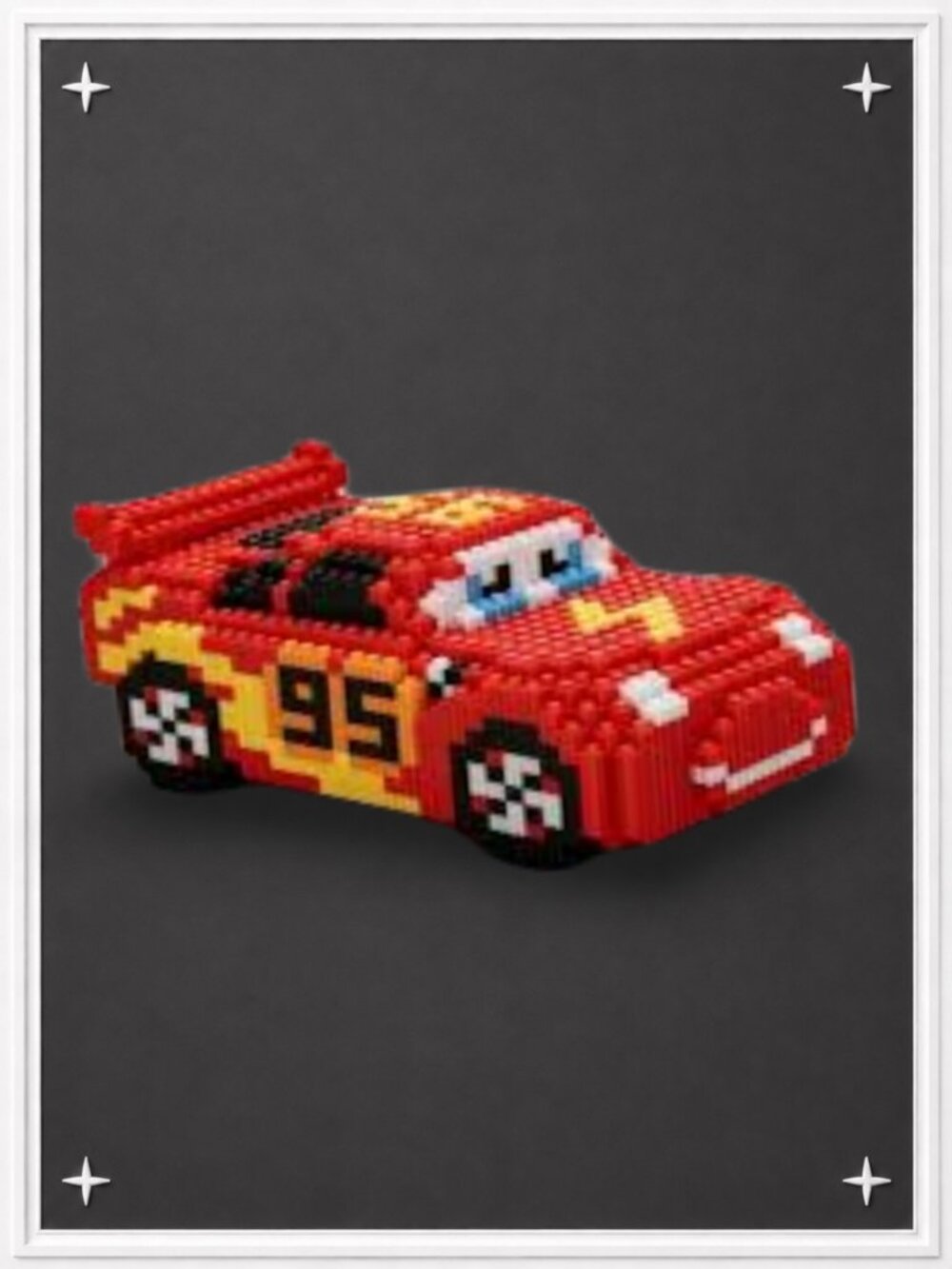 Lightning McQueen Inspired Building Block Race Car Set | NWT! |